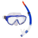 Deluxe Mask and Dry Snorkel Diving Set - Choose Color! (Blue)