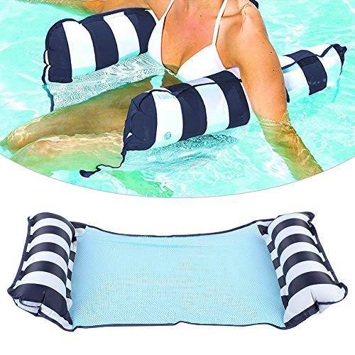 Dibiao Foldable Dual- Purpose Floating Bed Water Deck Chair for Adults/Sofa Hammock with Mesh Swimming Pool Supply Portable Pool Lounger Chair Outdoor Bauble