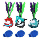 DINAPENTS 3 Pack Diving Pool Toys for Kids Swimming and Diving Cartoon Lights Swimming Trainning Games Gifts Cute Diving Toys