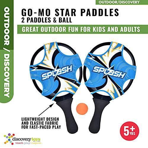 Discovery Toys GO-MO Star Paddles | Summer Toy for Kids & Adults | 2 Paddles & Ball for Swimming Pool, Beach, Lake | Waterproof & UV Resistant Neoprene