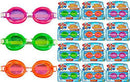 Dive Fun Kids Goggles for Swimming Styles Assorted (12 Packs Assorted) Diving Toys Adjustable Strap Kids Pool Swim Goggles for boys and Girls. Great Pool Toys in Bulk. Plus Sticker Style B B-1170-12s