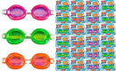 Dive Fun Kids Goggles for Swimming Styles Assorted (24 Packs Assorted) Diving Toys Adjustable Strap Kids Pool Swim Goggles for boys and Girls. Great Pool Toys in Bulk. Plus Sticker Style B B-1170-24s