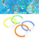 Dive Rings, Bright Color Swimming Pool Toy Rings a Good Training Tool Smooth Edge Design 4pcs for Encourages Children To Swim for Picked Up Easily