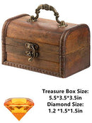 Diving Gem Pool Toy 15 Big Colorful Diamonds Set with Big Treasure Chest Pirate Box Underwater Gem Diving Toys Set Dive Throw Toy Set Swimming training Gift Toy for Summer Swimming Pool Party Supplies