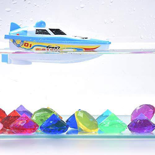 Diving Gem Pool Toy Colorful Big Diamond Set with Treasure Pirate Box Summer Swimming Gem Diving Toys Set Dive Throw Toy Set Underwater Swimming Toy for Pool Use Treasures Gift Sets (silver white)