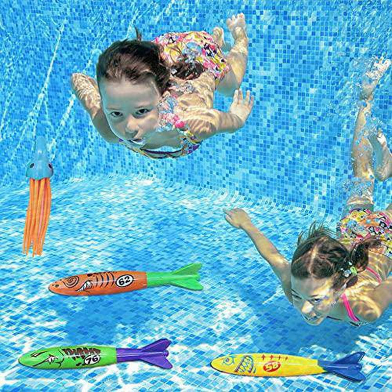 Diving Kids Pool Toys, 21Pcs Summer Diving Toys - Gems, Octopus, Diving Ball, Pool Treasure Chest Set - Underwater Games Swimming Pool Toys for Kids/Teens/Adults in Pool&Summer Party Toy
