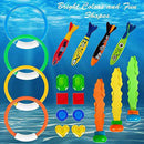 Diving Pool Toys Set 19 PCS Swimming Diving Pool Training Toys for Kids Children Underwater Toys for Pool Great Gifts &Toys for Boys and Girls