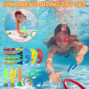 Diving Pool Toys, Underwater Swimming Toys Set, Durable & Easy Retrieval Swimming Dive Toy for Kids Pool&Summer Party Outdoor Activities (C)
