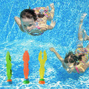 Diving Toys Set for Pool, Swimming Pool Diving Toys for Kids, Toddler Pool Toys for Kids 3-10, Underwater Variety Toys: Diving Torpedo, Diving Stick, Dolphin, Diving Ring Dive Pool Toy for Kids