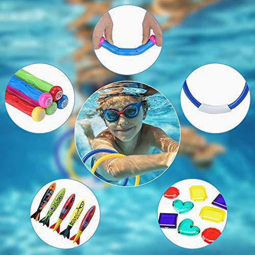 Diving Toys, Swimming Pool Diving Toys for Kids, 37pcs Toys for Pool,