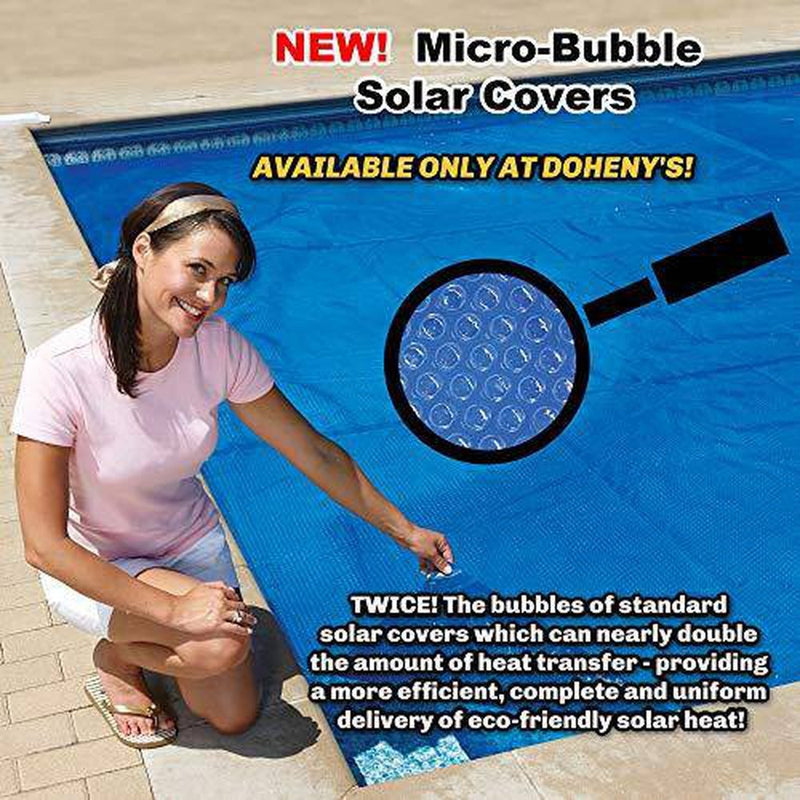 Doheny's Clear -Tek Micro-Bubble Solar Covers for Above Ground Swimming Pools | Increase Your Pools Solar Energy Absorption by Up to 25% (15' Round, 3200 Ultimate Series Clear)