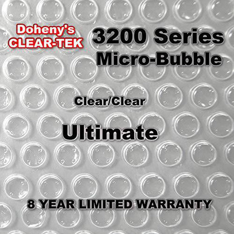 Doheny's Clear -Tek Micro-Bubble Solar Covers for Above Ground Swimming Pools | Increase Your Pools Solar Energy Absorption by Up to 25% (15' Round, 3200 Ultimate Series Clear)