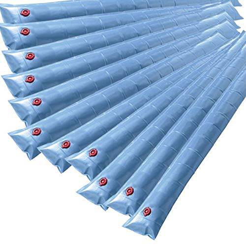 Doheny's Commercial-Grade Water Tubes/Bags for In-Ground Pools | Up to 24-Ga. Super-Duty UV-Protected Vinyl Material (10' Heavy Duty 20-Ga. Single Chamber - 6 Pack, Blue)