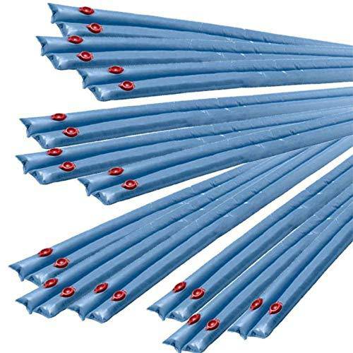Doheny's Commercial-Grade Water Tubes/Bags for In-Ground Pools | Up to 24-Ga. Super-Duty UV-Protected Vinyl Material (8' Heavy Duty 20-Ga. Double Chamber - 12 Pack, Blue)