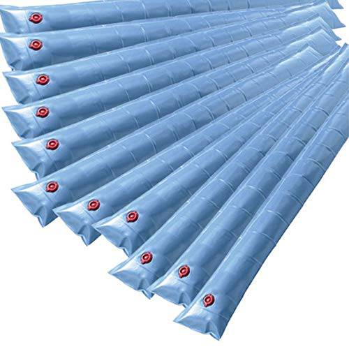 Doheny's Commercial-Grade Water Tubes/Bags for In-Ground Pools | Up to 24-Ga. Super-Duty UV-Protected Vinyl Material (8' Std. Duty 14-Ga. Single Chamber - 12 Pack, Blue)