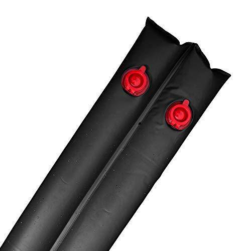 Doheny's Commercial-Grade Water Tubes/Bags for In-Ground Pools | Up to 24-Ga. Super-Duty UV-Protected Vinyl Material (8' Super Duty 24-Ga. Double Chamber - 12 Pack, Black)