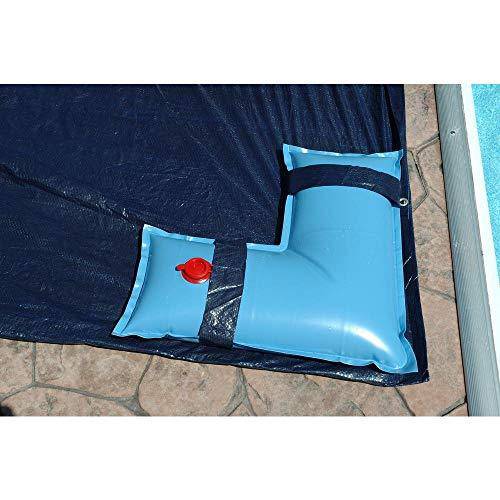 Doheny's Commercial-Grade Water Tubes/Bags for In-Ground Pools | Up to 24-Ga. Super-Duty UV-Protected Vinyl Material (Corner Water Tube - 4 Pack, Blue)