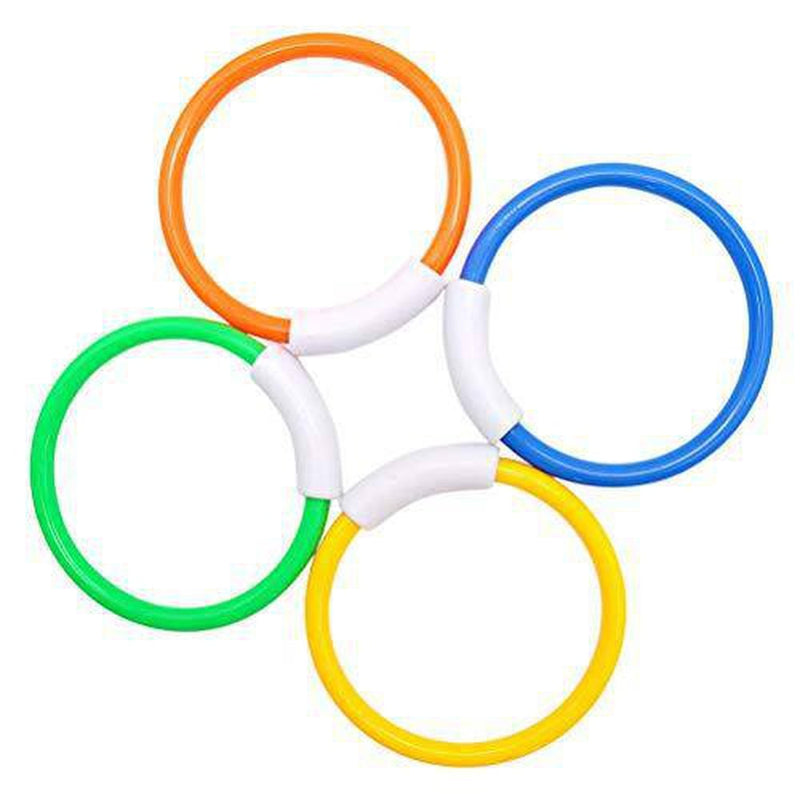 DOITOOL Swimming Pool Accessories 4Pcs Kid Diving Ring Diving Game Kids Educational Plaything (Random Color)