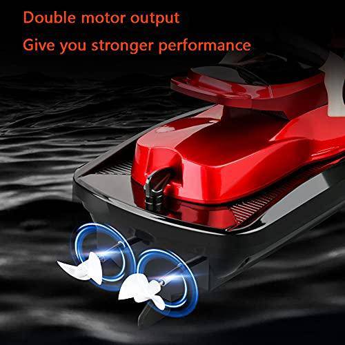 DONGKUI Dual-Motor Remote Control Boat High-Speed RC Ship Racing Boats for Pool/Lake/Pond/Outdoor Summer Water Speed Ferry Toys A Birthday Surprise Gift for Kids