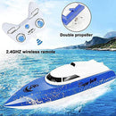 DONGKUI Remote Control Boat Wireless Racing Boats 4-Channel RC Ship for Pool/Lake/Pond/Outdoor Summer Water Speed Ferry Toys Birthday Surprise Gifts for Kids and Adults