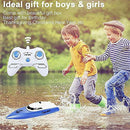 DONGKUI Remote Control Boat Wireless Racing Boats 4-Channel RC Ship for Pool/Lake/Pond/Outdoor Summer Water Speed Ferry Toys Birthday Surprise Gifts for Kids and Adults