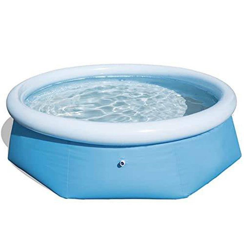 DPPAN Family Inflatable Swimming Pool, Easy Set Swimming Pool Above Ground Pool Outdoor Backyard, 10ft x 30 in Round Swimming Pools for Kids and Adults,Blue