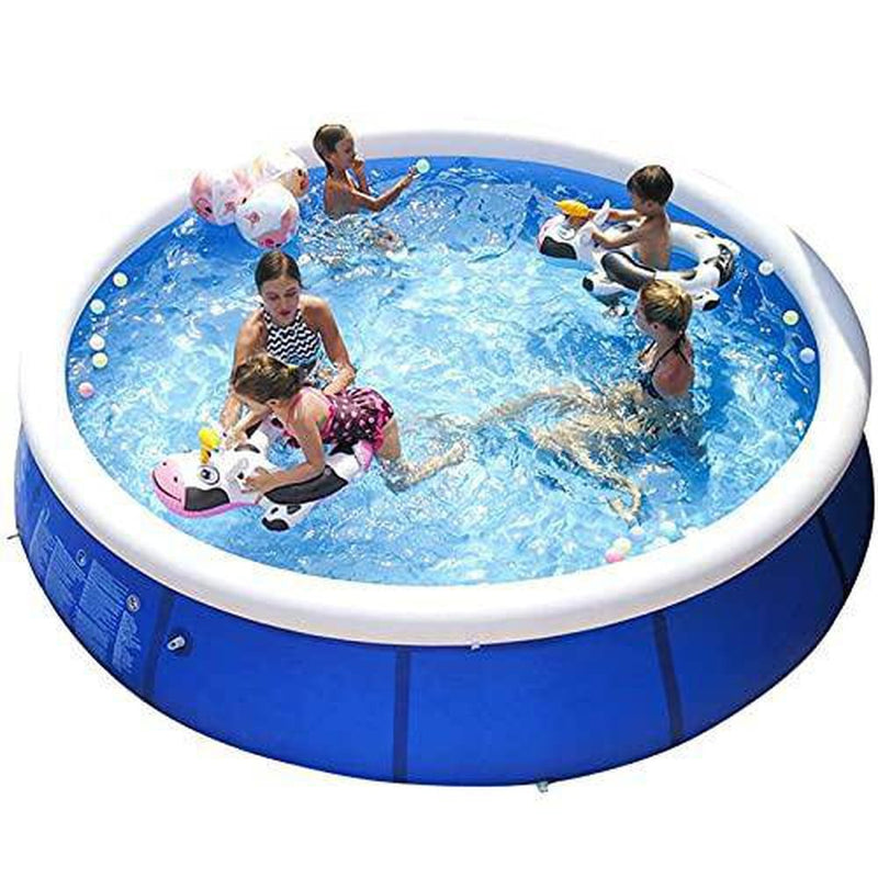 DPPAN Inflatable Swimming Pools for Kids and Adults Above Ground, Portable Swimming Pool & Outdoor Water Toys Round Swimming Pools, for Backyard Garden Patio,Blue_12ft x 30 in