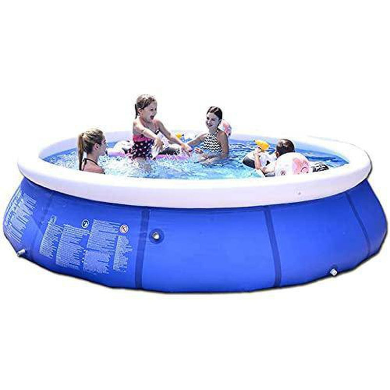 DPPAN Swimming Pool & Outdoor Water Toys, 10ft x 30 in Family Inflatable Swimming Pool Round Swimming Pools, Above Ground Pool for Kids and Adults,Blue