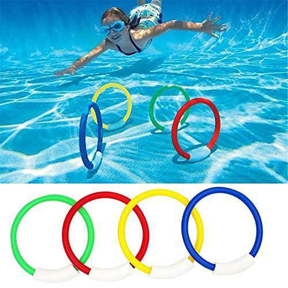 dTrend 4 Pieces / Set of Swimming Diving Ring, Underwater Sunken Ring