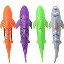 dTrend 4Pcs Summer Diving Toy Set Kids Ocean Shark Throwing Toys Fun Swimming Pool Diving Game Toys for Children