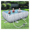 DXIUMZHP Frame Pool Courtyard Rectangular Swimming Pool, 9.25FT, Household Adult Summer Paddling Pool, Outdoor Fish Pond, Suitable for 3-5 People (Color : Gris, Size : 9.25 ft)