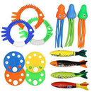 Dynoson 20 Pack Diving Toys Dive Pool Toys Underwater Swimming Toys,Water Guns,Diving Rings,Torpedos,Shark,Jellyfish,Summer Diving Training&Pool Party&Swimming Dive Toys for Kids