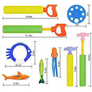Dynoson 20 Pack Diving Toys Dive Pool Toys Underwater Swimming Toys,Water Guns,Diving Rings,Torpedos,Shark,Jellyfish,Summer Diving Training&Pool Party&Swimming Dive Toys for Kids