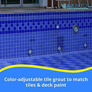 E-Z Patch 4 White Pool Tile Grout for DIY & Pro Repairs - Color Adjustable Grout Refresh (3 lb)