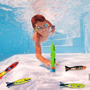 EANSSN 19PCS Children's Swimming Toys,Diving Ring,Seaweed Diving Stick, Water Torpedo,Rockets Throwing Toy,for Summer Game,Swimming Pool,Gift
