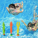 EANSSN 19PCS Children's Swimming Toys,Diving Ring,Seaweed Diving Stick, Water Torpedo,Rockets Throwing Toy,for Summer Game,Swimming Pool,Gift