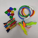 EANSSN 19PCS Children's Swimming Toys,Diving Ring,Seaweed Diving Stick, Water Torpedo,Rockets Throwing Toy,for Summer Game,Swimming Pool,Gift