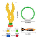 EANSSN 19PCS Children's Swimming Toys,Diving Ring,Seaweed Diving Stick, Water Torpedo,Rockets Throwing Toy,for Summer Game,Swimming Pool,Gift