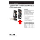 Eaton CHFCAF120PN Plug-In Mount Type CH Combination Arc Fault Circuit Breaker 1-Pole 20 Amp 120 Volt AC Fire-Guard