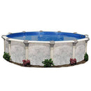 Embassy Pool Co Tahitian 12 Foot x 52 Inch Round Hard Sided Resin Frame Swimming Pool Package with Liner, Filter, Pump, Ladder, and Skimmer, Beige