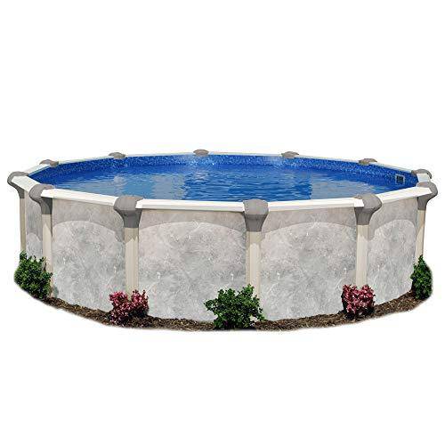 Embassy Pool Co Tahitian 16 Foot x 52 Inch Round Hard Sided Resin Fram ...
