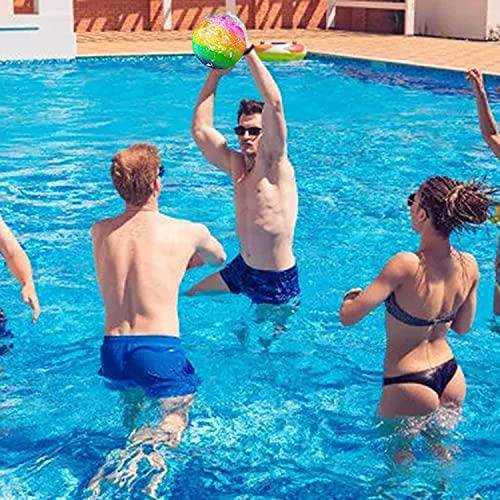 ENOKER Swimming Pool Toys Ball，Underwater Swimming Pool Rainbow Game Ball for Under Water Passing, Dribbling, Diving and Pool Games for Teens, Kids, or Adults