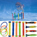 Eyicmarn Pool Diving Toys Kids Funny Diving Rings Torpedo Sticks Balls Swimming Dive Toy for Girls Boy (Multicolor, 3)