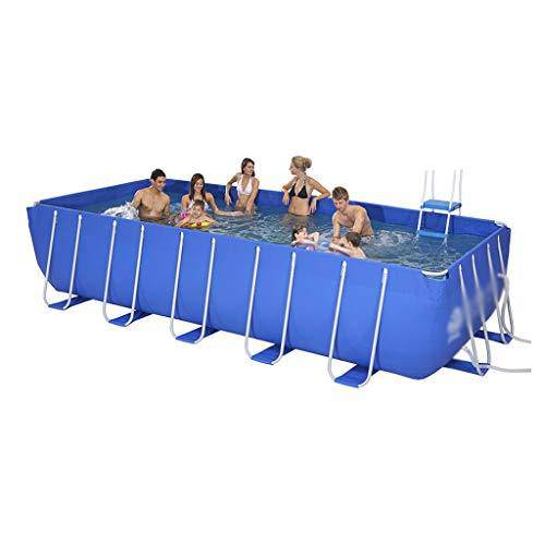 Family Inflatable Swimming Lounge Pool Big-Sized Bracket Swimming Pool Family Lounge Pool Oversize Design Thickened Abrasion PVC Material Suitable for Outdoor, Garden, Backyard Portable 212x107x48 Inc