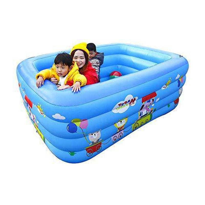 Family Inflatable Swimming Lounge Pool Household Folding Bathtub Family Lounge Thickened Non-slip Large Adult Baby Paddling Pool Inflatable Swimming Pool Children Fishing Pool for Toddlers, Kids & Adu