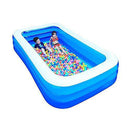 Family Inflatable Swimming Lounge Pool Oversized Garden Backyard Inflatable Swimming Pool Indoor Children's Ocean Ball Pool Blue Can Accommodate 1-6 People for Toddlers, Kids & Adults Oversized Kiddie