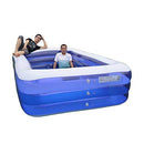 Family Inflatable Swimming Lounge Pool Swimming Pool Big Family Inflatable Swimming Pool, Independent Layered Airbag Backyard Summer Water Party Outdoor 103x69x26 Inch for Toddlers, Kids & Adults Over