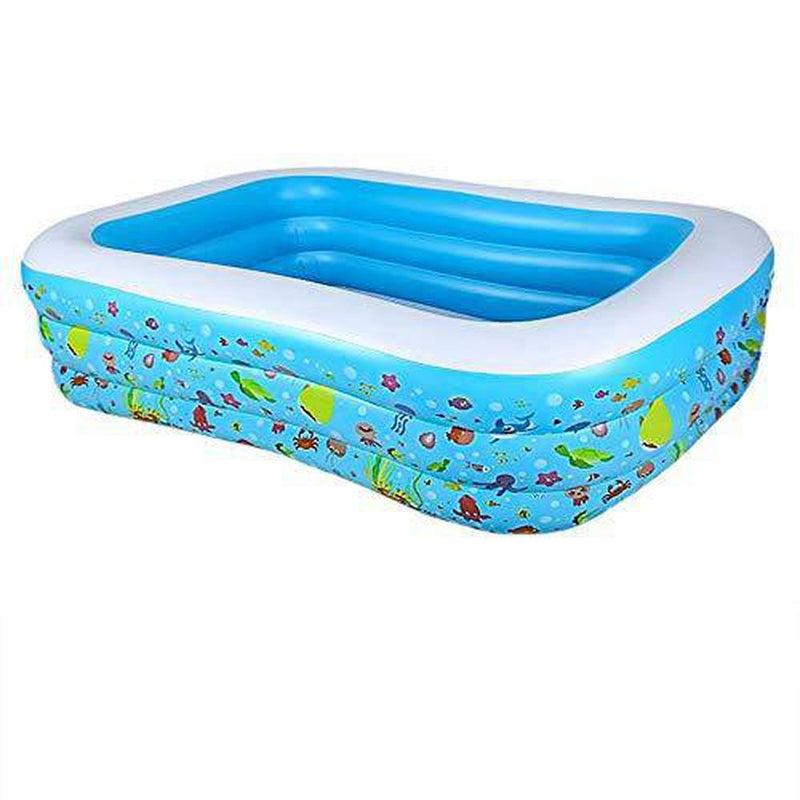 Family Inflatable Swimming Pool, Full-Sized Inflatable Lounge Pool for Baby, Kids, Adult, Outdoor, Garden, Summer Water Party