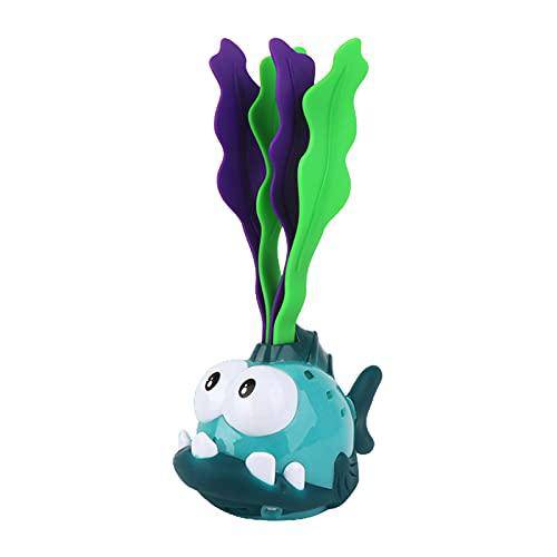 Fancyes Light-up Swimming Pool Toys for Kids, Summer Diving Toy Animals, Shining Underwater Toy for Kids Boys Girls Child Swim Training Play Game - Fish Green