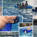 FC Floating Bed,Inflatable Sun Lounger Swimming Pool Air Bed Beach Mat Water Hammock Floating Relaxing Beach Lounge Outdoor Bed